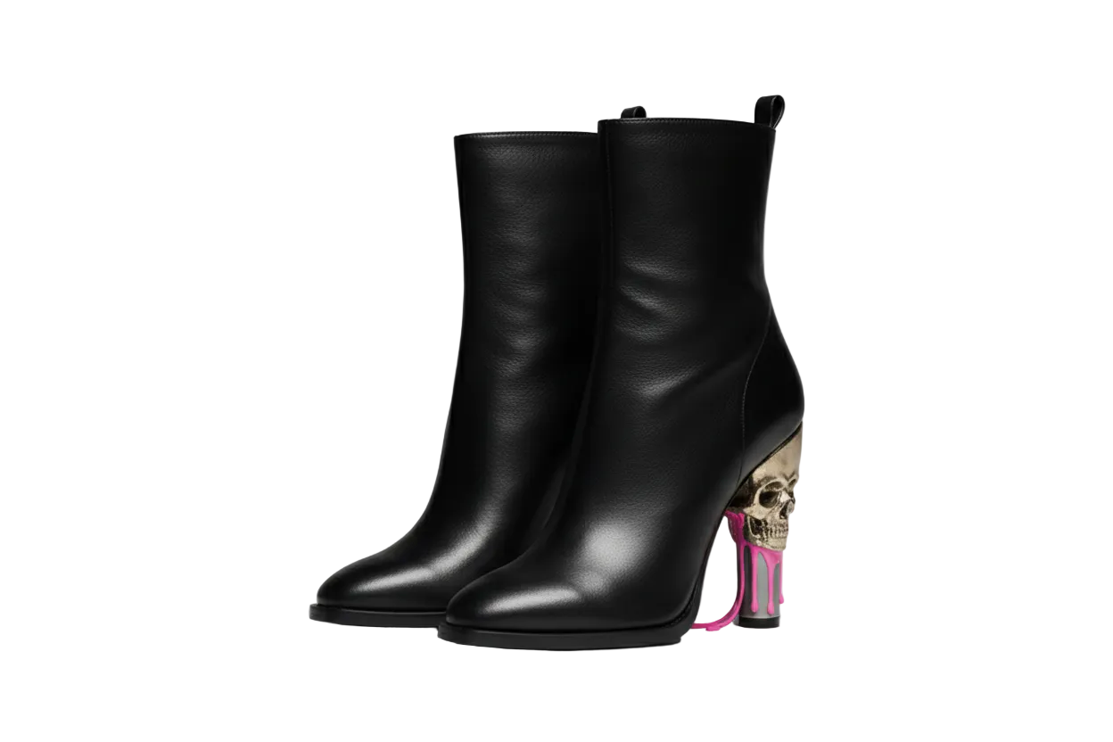 “Step into the Afterlife” Skull-Heel Boot